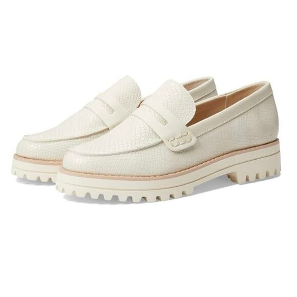 Dolce Vita Abbott Ivory Snakeskin Print Loafers Size 9.5 Runs Large (10) - Picture 1 of 10